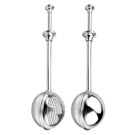 2/4Pcs Stainless Steel Tea Ball Long Handle Fine Mesh Tea Infuser Filter Strainer Food Grade Loose Leaf Steeper Tea Lovers Gifts