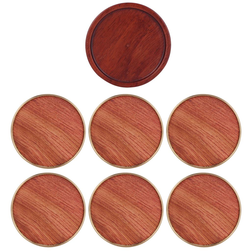 Holz Tee Tassenmatte Isolierung Schreibtisch Tassenuntersetzer Set mit Basis Tablett Teezeremonie Zubehör Palisanderholz