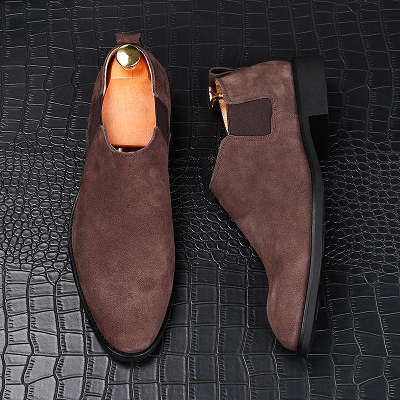 Fashion New Designer Men's Pointed Genuine Leather Slip On Flats Casual Shoes Male Penny Loafter Wedding Dress Prom Party Zapatos Hombre
