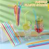 100-3000Pcs Multicolor Drinking Straws Rietjes Milk Tea Bar Party Wedding Kitchen Home Accessories Beverage Straw Wholesale