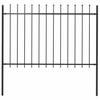 VidaXL Gartenzaun Woerden mit Speerspitze Stahl 170 x 120 cm Schwarz