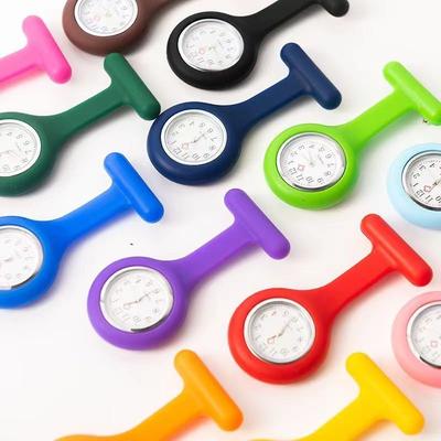 Silikonové zdravotní kapesní hodinky s klipem pro studenty, ženy a muže ideální pro uniformy, nemocnice a kliniky