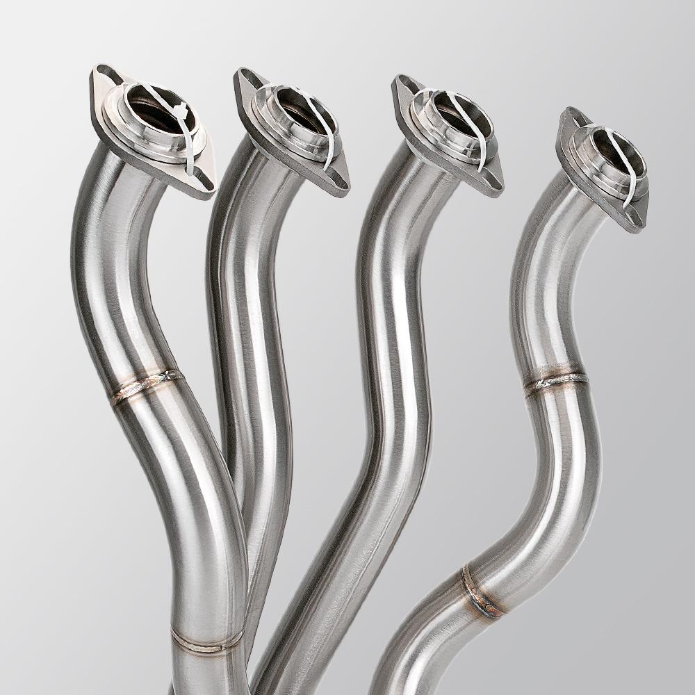 ZX6R Motorcycles: Stainless Steel Front & Mid-Section Exhaust Pipe for Mid-Section Connection To Original Exhaust.