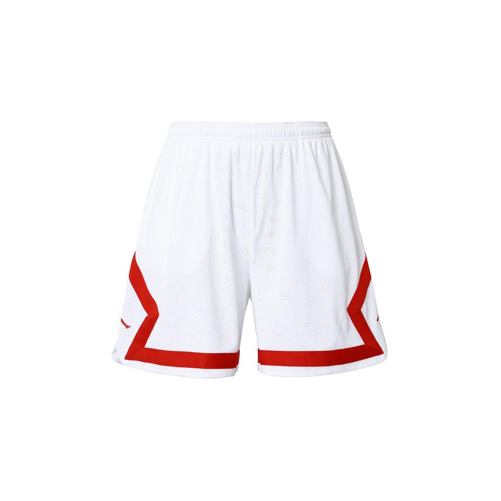 Jordan Color Block Printed Logo Double Layer Mesh Straight Leg Shorts Women shorts White DO5032-100