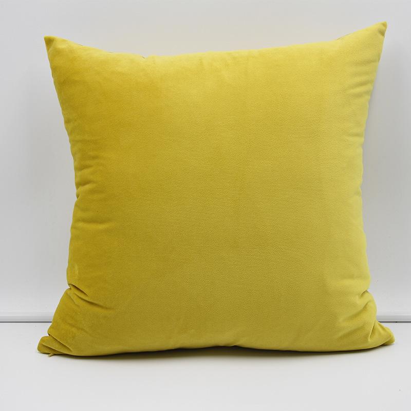Dutch Velvet Solid Color Cushion Cover - No Logo Pillow Case for Office, Car, or Sofa