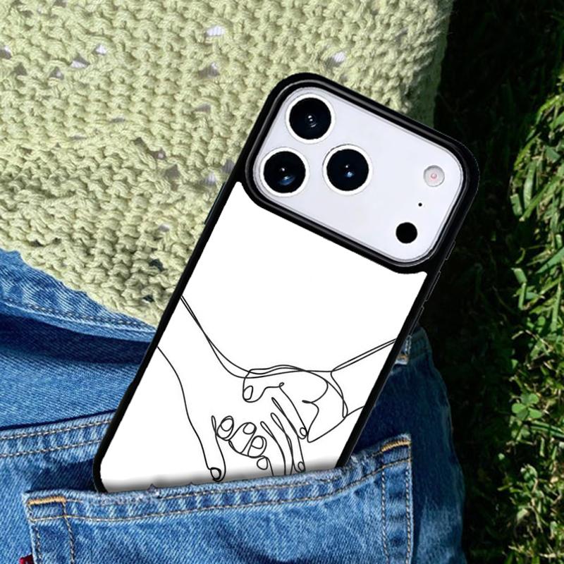 One Line Art Aesthetic Drawing Mobile Phone Case Compatible with IPhone 17 16 15 14 13 12 11Pro Max 17 Air Cover