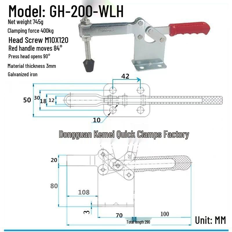 Quick Clamp GH201: Stainless Steel 201A Pliers, 201B Collet, 201C Fixture, 225D Toggle Clamp