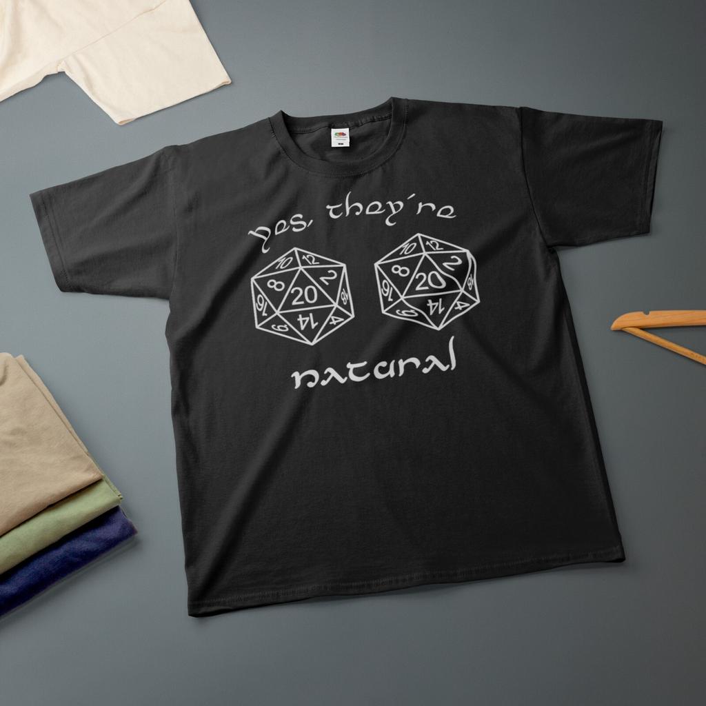 Yes Theyre Natural DnD T-Shirt Various Sizes Colours Funny Tee