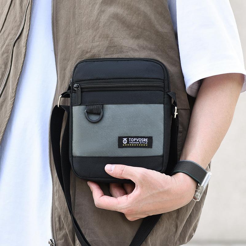 Portable Multifunctional Mobile Phone Bag New Outdoor Commuter Portable Shoulder Bag Vertical Casual Minimalist Men's Messenger Bag