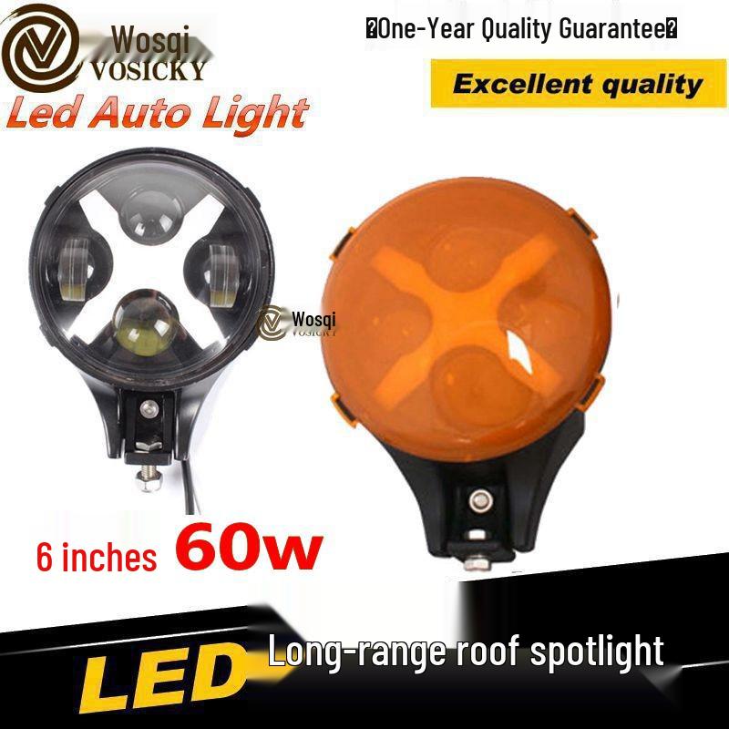 60W LED Work Light for Wrangler: Off-Road Spotlight & Front Bumper Accent