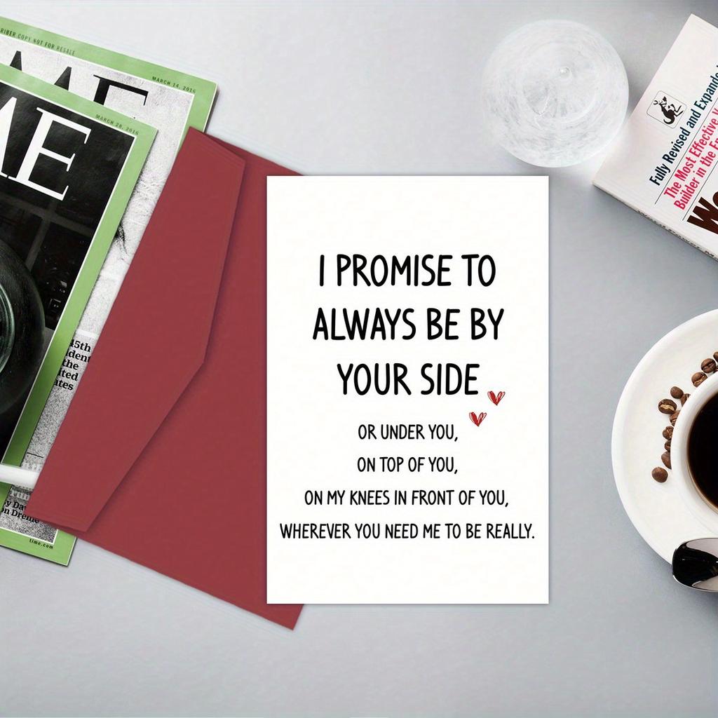 1pc Funny Anniversary Cards, Rude Memorial Cards For Husband Wife, Wicked Confession Card For Boyfriend Girlfriend