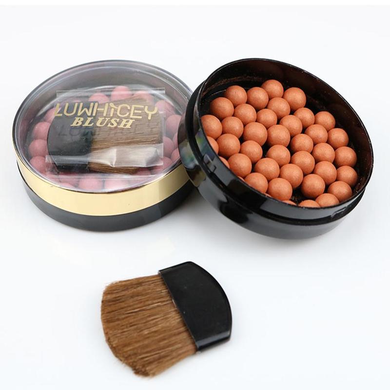 Face Blush Ball Waterproof Blush Highlightr Long Lasting Pigments Matte Oil-control Contouring Blush