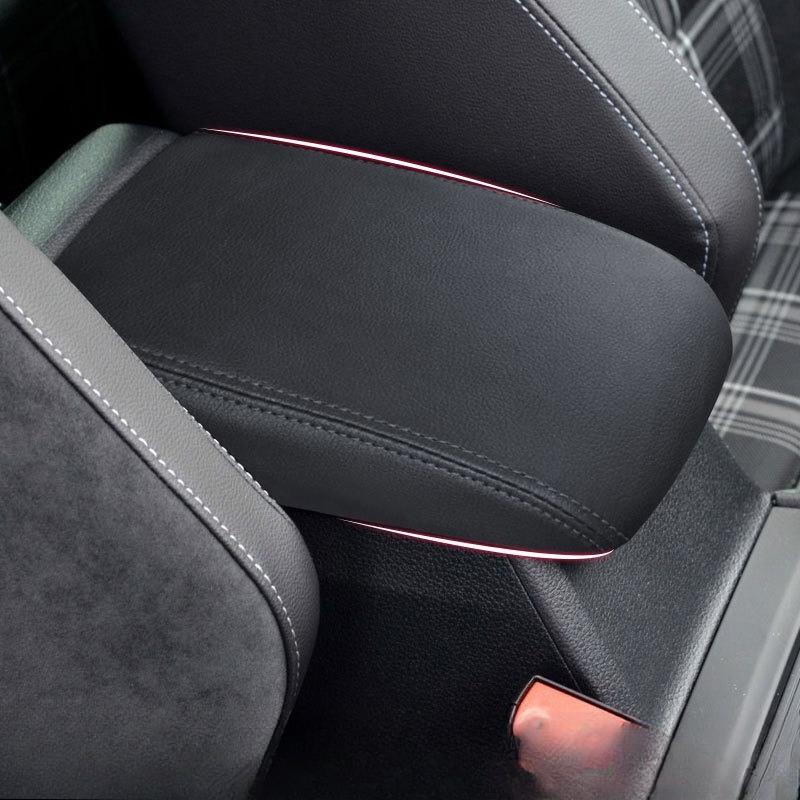 Leather Car Armrest Box Protector Cover For Golf 7 MK7 2012 -2019 Central Control Interior Accessories