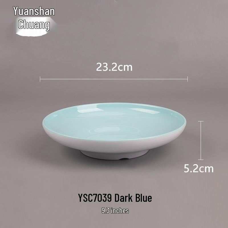 Creative Solid Color Melamine Plate – Faux Porcelain Round Tableware for Home or Hotel Use