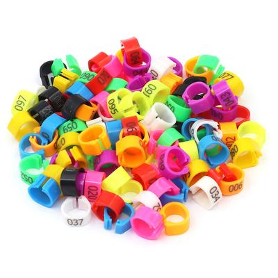 100 Piezas Anillos de Pata de Aves Anillos de Clip de Plástico para Aves Paloma Codorniz Anillo de Pata Animal de Granja Accesorios Paloma Mensajera Suministros para Aves