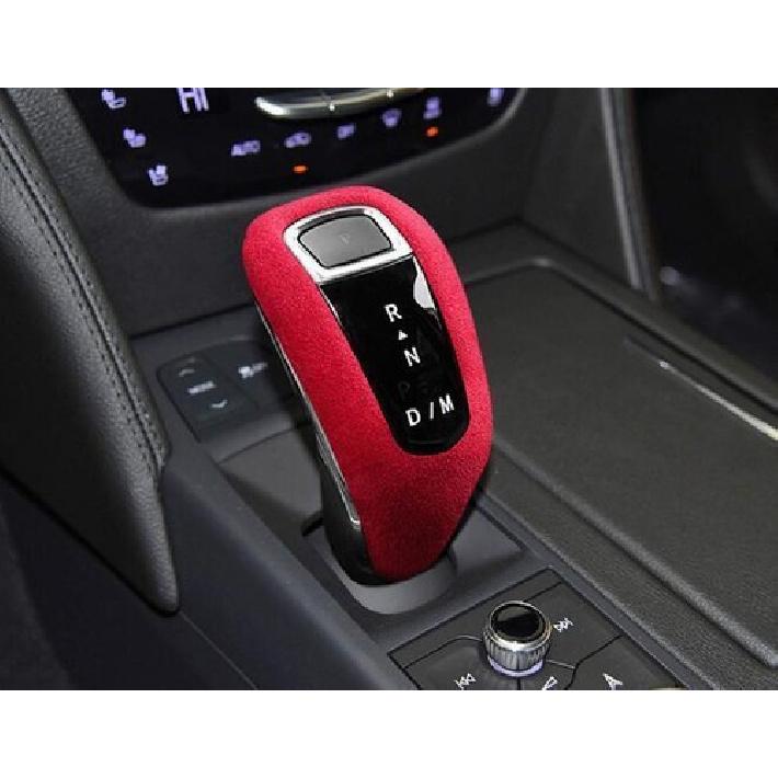 Red Alcantara Central Console Gear Shift Knob Trim For Cadillac XT4 -