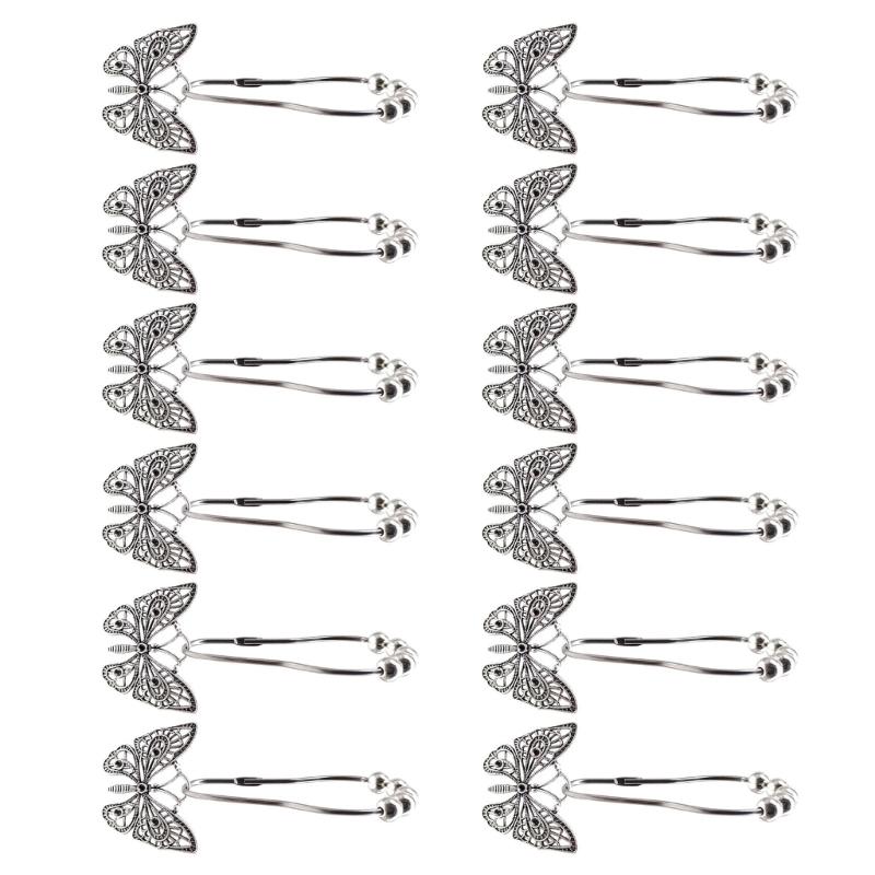 Dekorativer Schmetterling Thema Legierung Vorhanghaken Einfache Montage Badzubehör