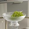 Plastic Footed Fruit Plate with Draining Hole Detachable Base Household Living Room Coffee Table