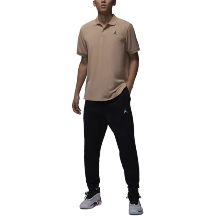 Jordan Sport Dri-FIT Comfortable Fashion Pullover Short Sleeve Polo Shirt Men Polo Shirts Maize Black HV6586-200