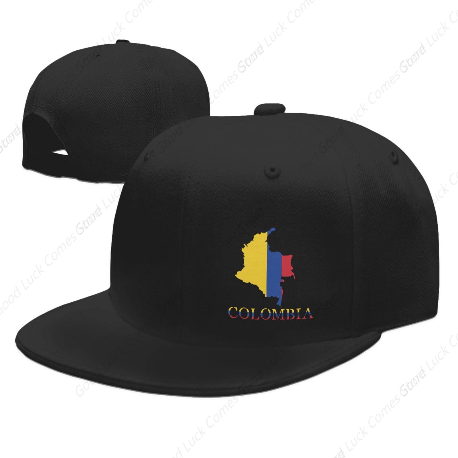 

Colombia Flag Map Outdoor Snapback Trucker Dad Hat for Unisex Women, Sports Adjustable Flat Bill Brim Baseball Cap Adjustable