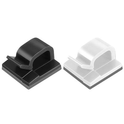10 Pieces Mini Outdoor Cable Clips with Adhesive Tapes Light Clips Decoration Self Adhesive Hooks Wire Holder for Xmas
