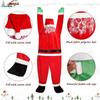Flannel Clothes Santa Hanging Ornaments Outdoor Climbing Santa  For Home Door Window Decoration