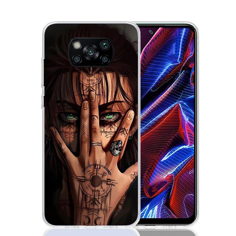 A-Attack on T-Titan Eren Yeager Phone Case For Xiaomi Poco X7 X6 X5 Pro F7 Ultra Redmi 15C 15 13 13C 12 12C 10 10A 10C 9 9A 9C 9