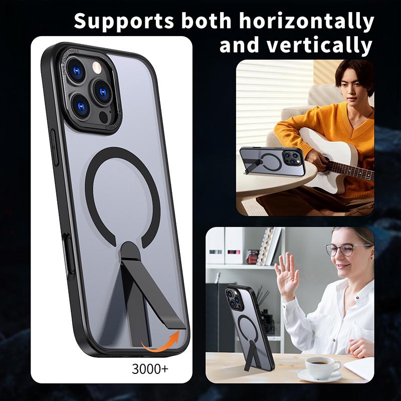 For Magsafe Magnetic Wireless Charging Metal Bumper Phone Case For iPhone 16 Pro Max E 14 11 12 13 15 Pro Max Hard PC Back Cover