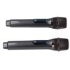 2PCS Wireless Microphones with Receiver LED Screen Handheld Moving Coil Mic Set for Karaoke Meeting 