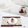 New Christmas Linen Square Placemat - Festive Party Tablecloth Decor, Beautify Coffee Table Mat.