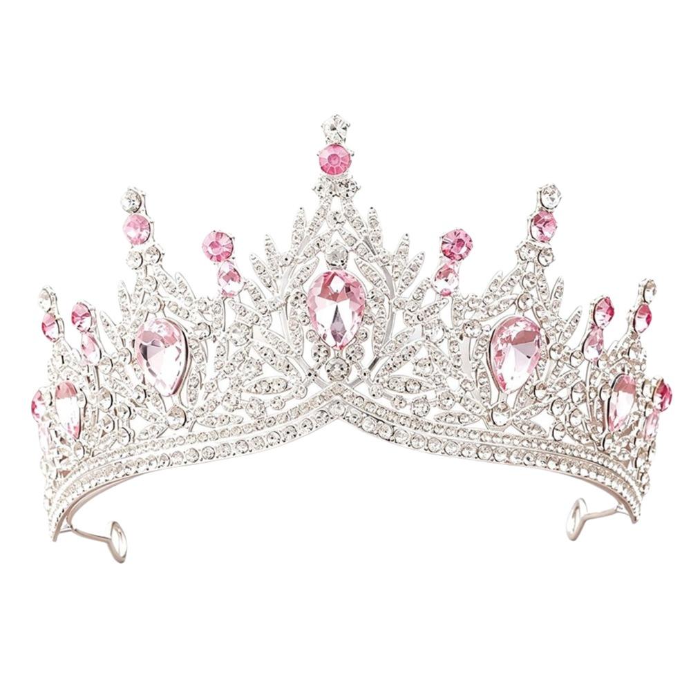 Shining Crystal Crystal Crown Headband Polished Finish Bridal Crown Tiara  Birthday Gift