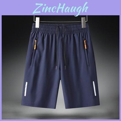 Herren Sommer-Eis-Seiden-Shorts mit elastischem Bund für Freizeit und Sport