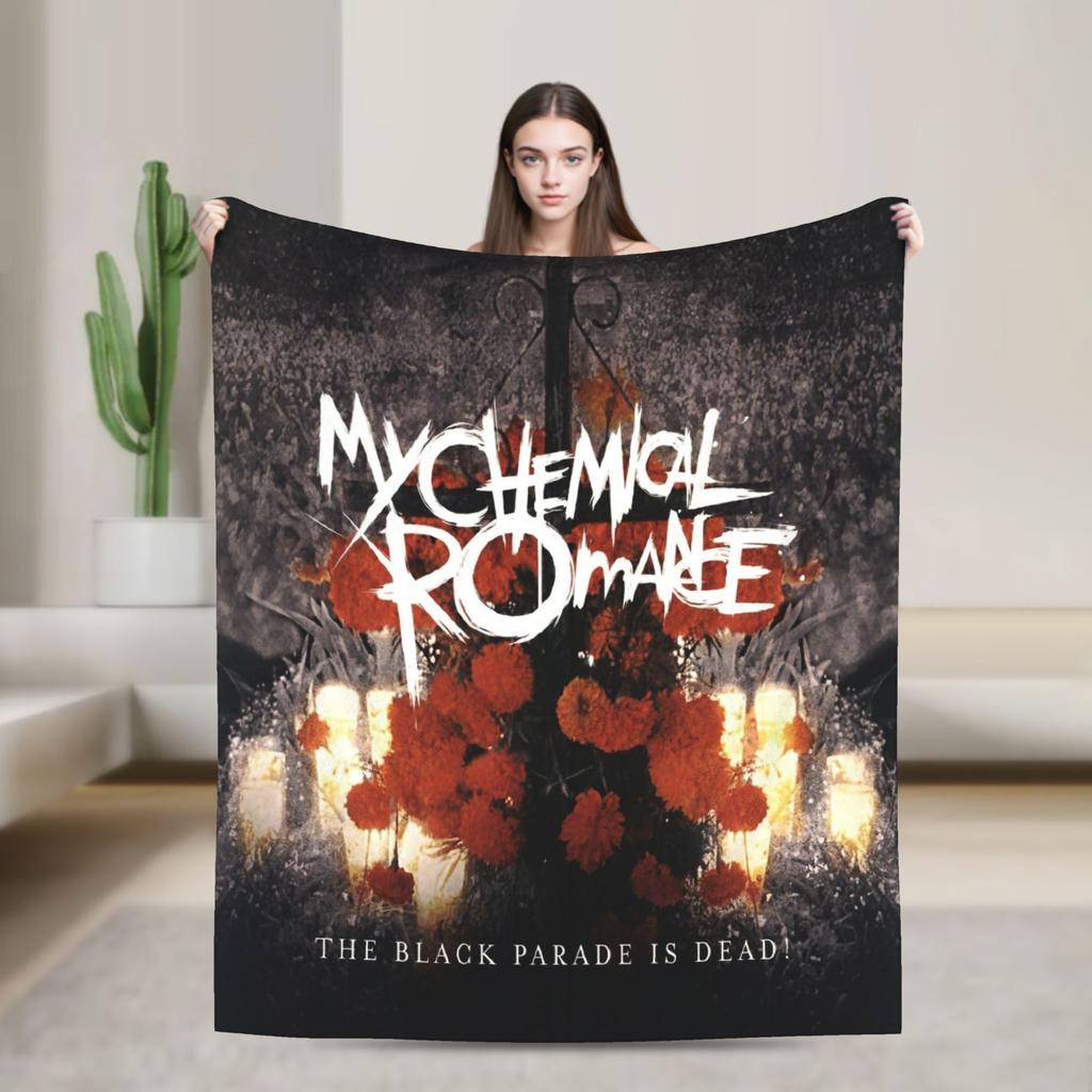 The Black Parade Mantas Tour My Chemical Romance Franela Impresionante Cálida Manta para Cama Cubrecama Invierno