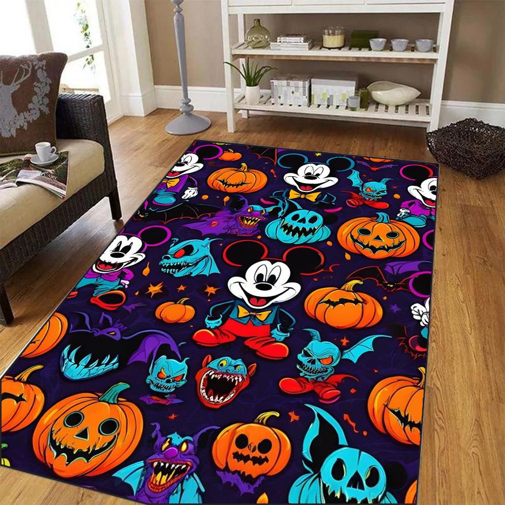 Mickey Minnie Halloween Carpet Rug for Bedroom Living Room Home Sofa Decoration,Large Decor Floor Mat Doormat
