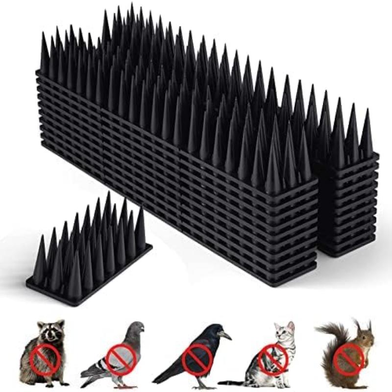 20 Pack Bird Spikes Pigeon Deterrent for Small Birds Raccoon Cats Defender  Outside to Keep Squirrel Away Plastic Fence Spike for Railing