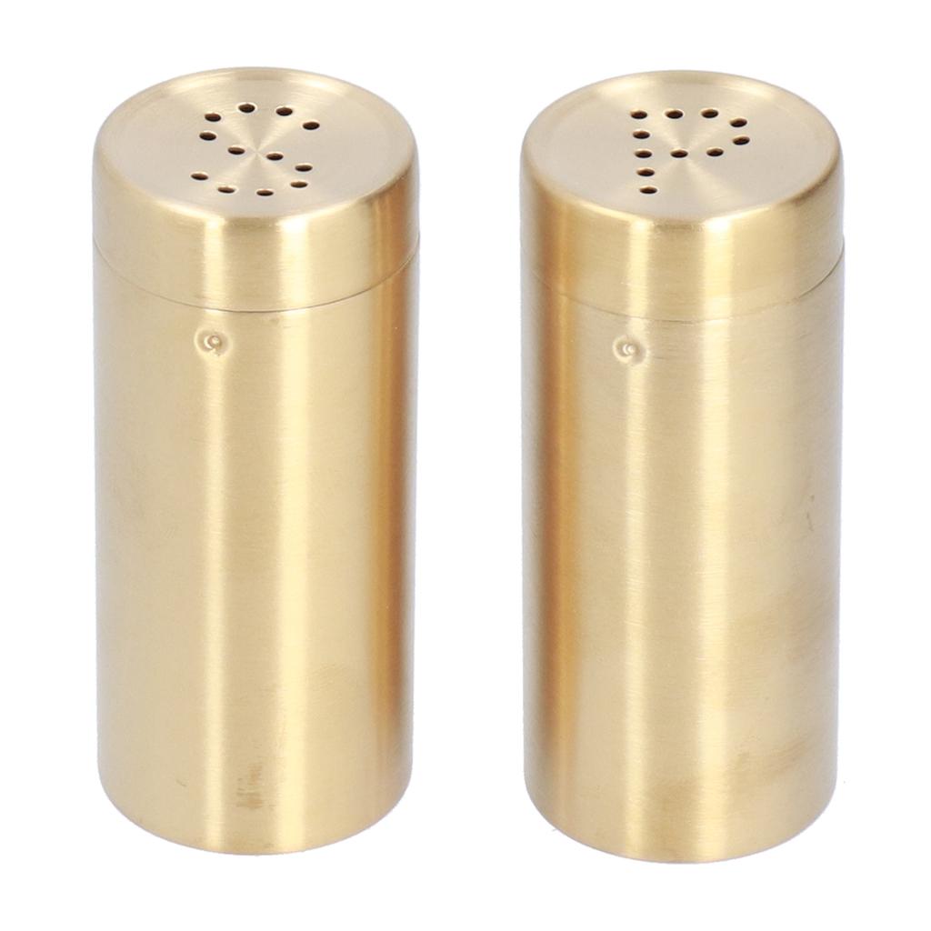2pcs Spice Jar Stainless Steel Seasoning Bottle Salt And Pepper Shaker Kitchen ToolStainless Steel Color
