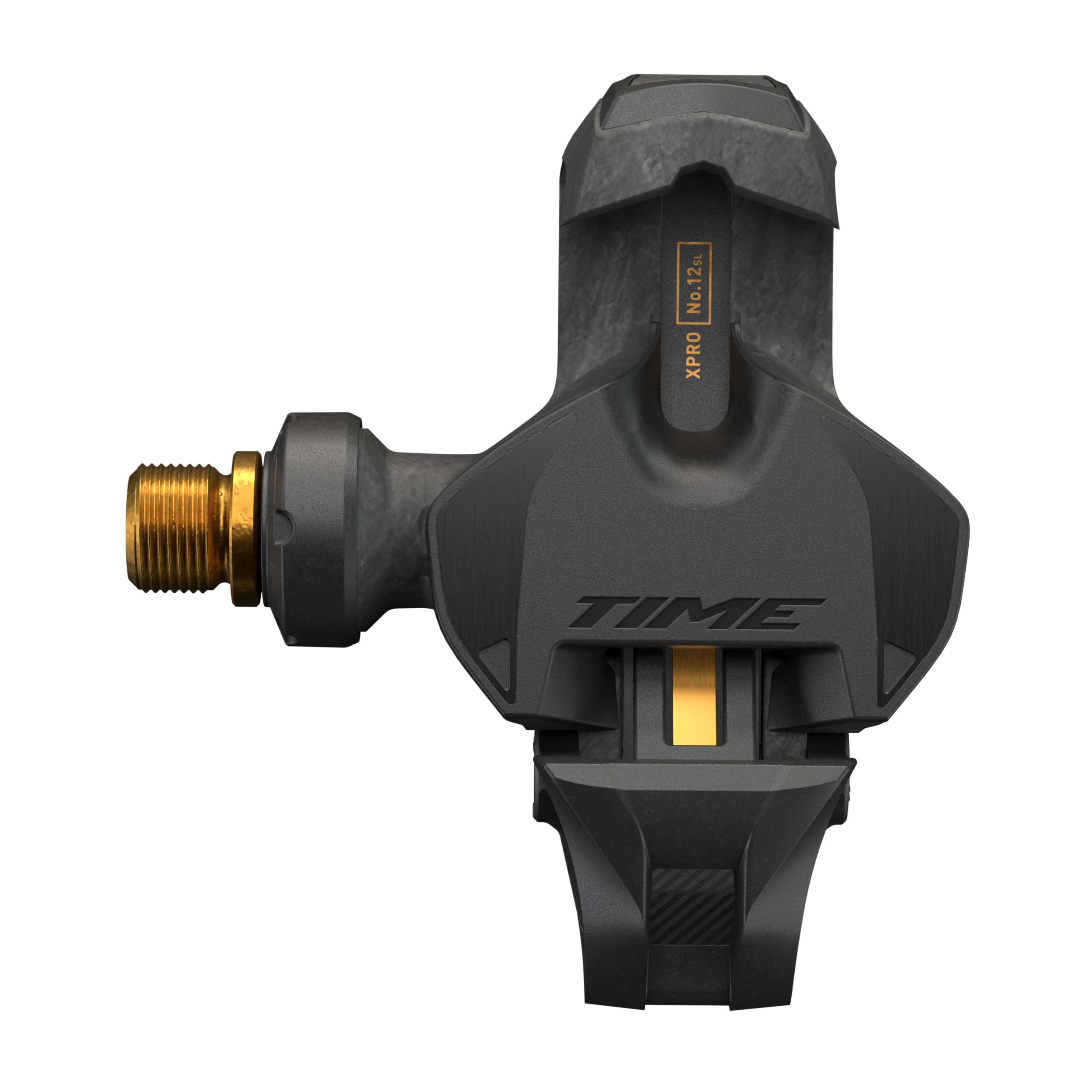

TIME XPRO 12SL Carbon Pedals with Titanium Spindles and Ceramic Bearings Includes ICLIC Free Carbon Gold B1 - Cleats, Q-Factor 57,