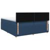Box Spring Bed with Mattress and Headboard Blue 200 X 200 Cm Fabric