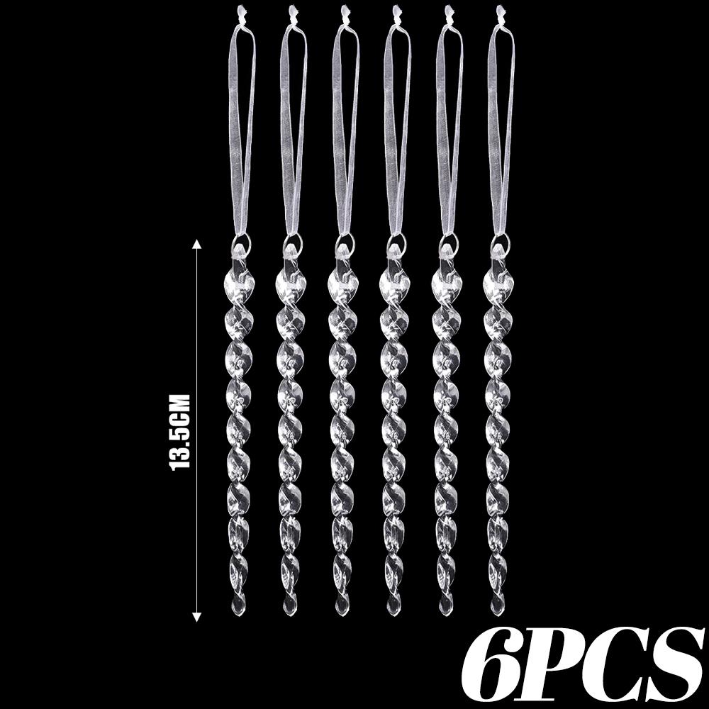 Ornamente de Crăciun Acrilic Transparent Icicle Fulg de Nea Decorațiuni Pom de Crăciun Petrecere Winter Wonderland Stele Elani Îngeri Decor Cristal