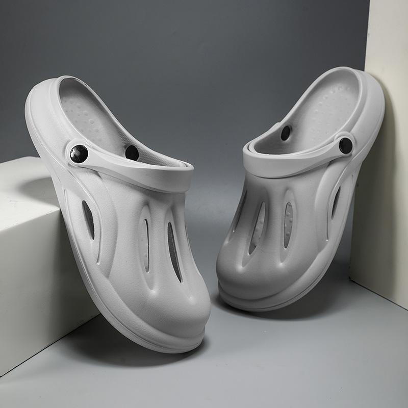 Mode 2025 Sommer Clogs Hausschuhe Für Herren Sommer Mode Plateau Lochschuhe Strandsandalen Lässig Innen Badezimmer Hausschuhe