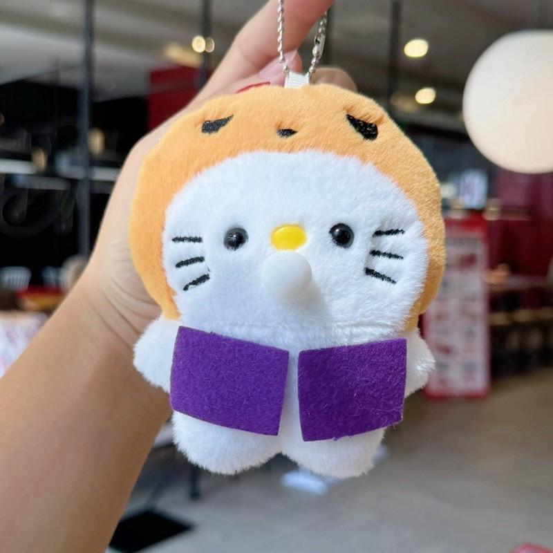 Hello Kitty Plush Keychain With Metal Clasp And Gift For Collectors