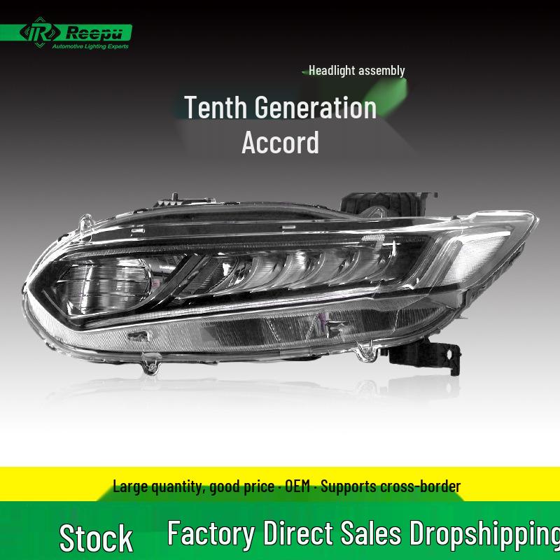 

Fits 2019-2022 Honda Accord LX/EX Headlight Assembly, 10th Gen Front Headlight Replacement. Left Driver Side Single