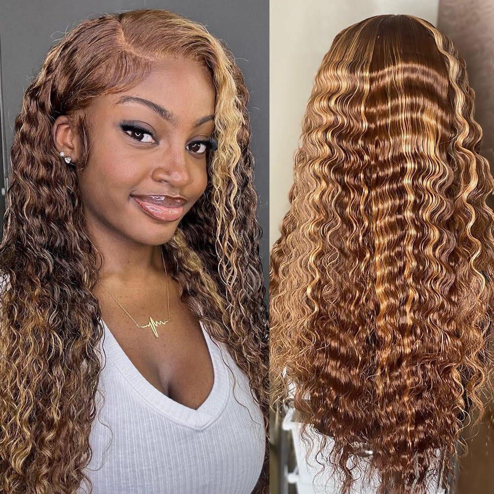 Модная синтетическая парика коричневого смешанного цвета длинные кудрявые волосы ручной работы мелкие кудрявые волосы золотисто-коричневый