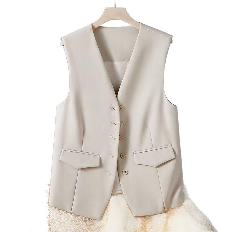 Korean Style Trendy Women's Sleeveless Vest Suit Jacket