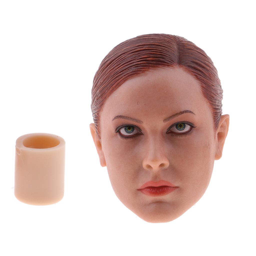 Buy 1/6 Female Head Sculpt for 12Inch Toys Action Figures Body Redbrown ...
