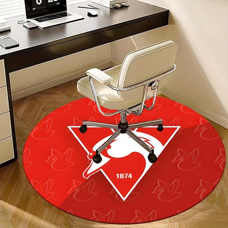 Swan Logo,1874 Emblem Chair mat Round Rug Office carpet, Non slip, Suitable for Living Rooms, Bedrooms decor.1205109a