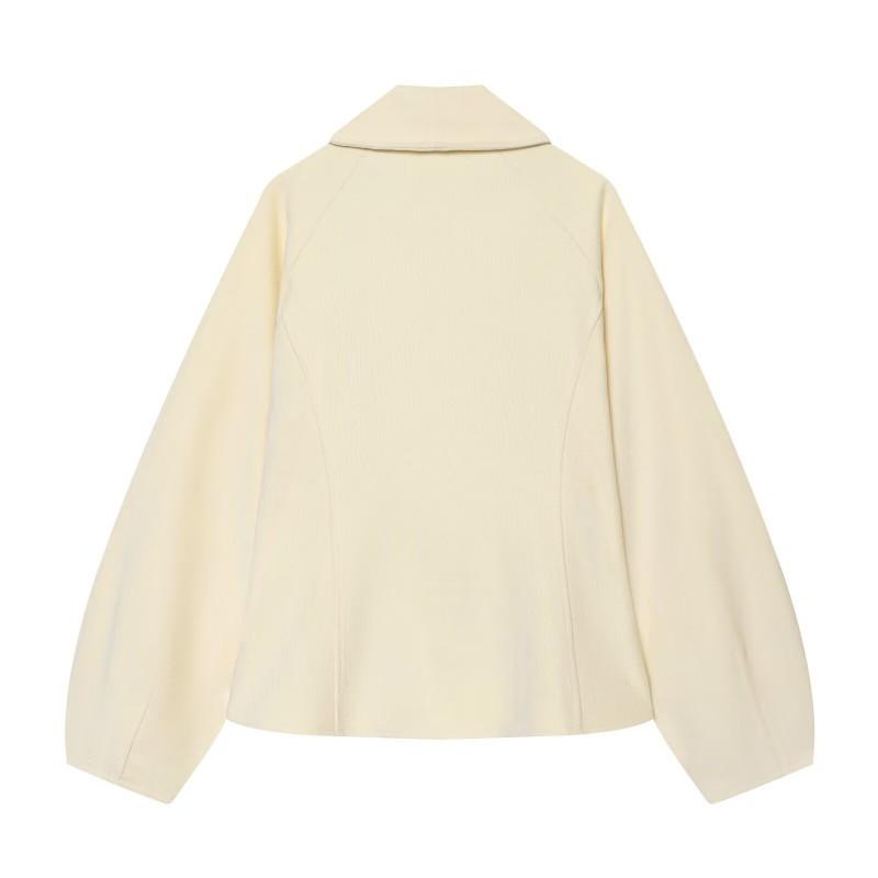 Womens Fall 2026 Tailored Double-Breasted Jacket Casual Versatile Outerwear