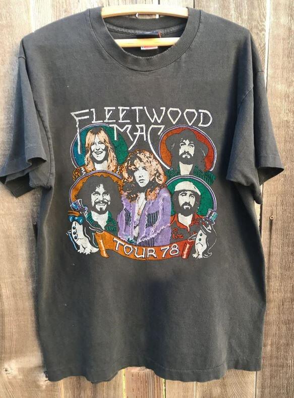 Fleetwood Mac Tour Tshirt Fleetwood Mac Graphic Charcoal Unisex Tshirt WA0585 Unisex T-Shirt XXL