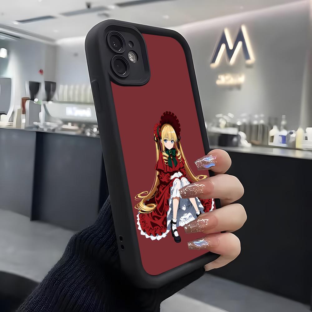 Rozen Maiden Phone Case For IPhone Air 17 Pro Max 16 E 15 14 Pro Max 13 12 11 Mini Plus Soft Silicone Black Cover