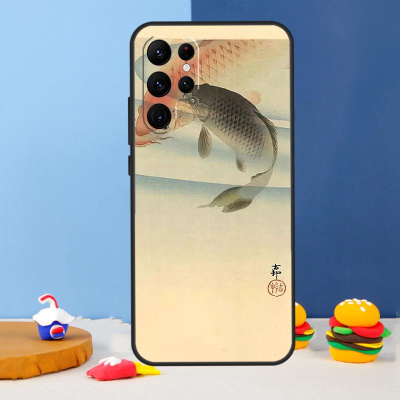 

Carp Koi Fish Watercolor Phone Case For Samsung Galaxy S24 S25 Ultra S9 S10 S20 S22 S21 S23 Plus S24 FE Cover Coque Galaxy S21